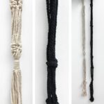 Macrame plant hanger handcrafted in Wellington for indoor plant display.