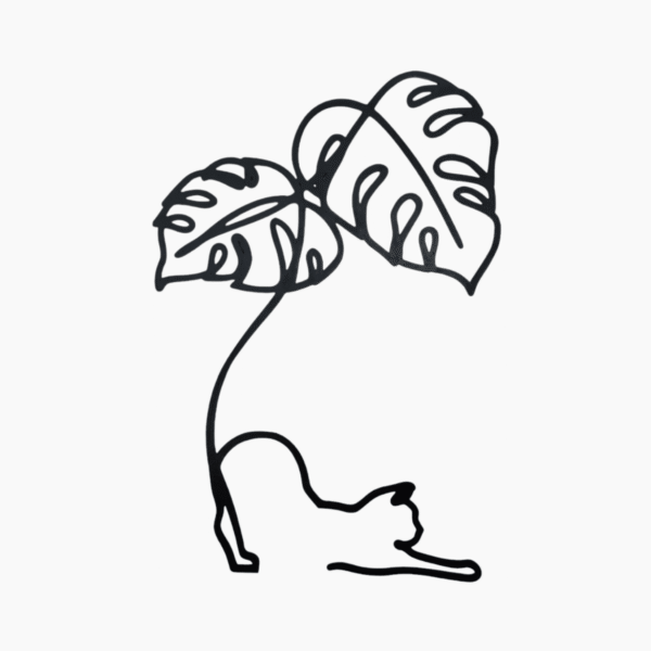 Wall Art - Monstera Cat - Image 2