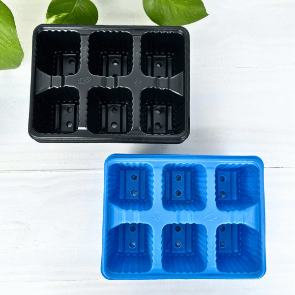 Seedling Tray 6 Cavity | 5 Pack | Durable Propagation Trays for Healthy Seedling Growth - Image 2