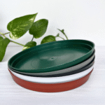 Plant pot saucer, round 25–30cm durable UV-resistant plastic, bundle of 3.