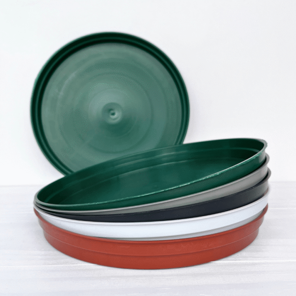 Plant Pot Saucer 25–30cm Round | Durable Plastic Tray | Protects Surfaces & Supports Drainage (3 Pack) - Image 3