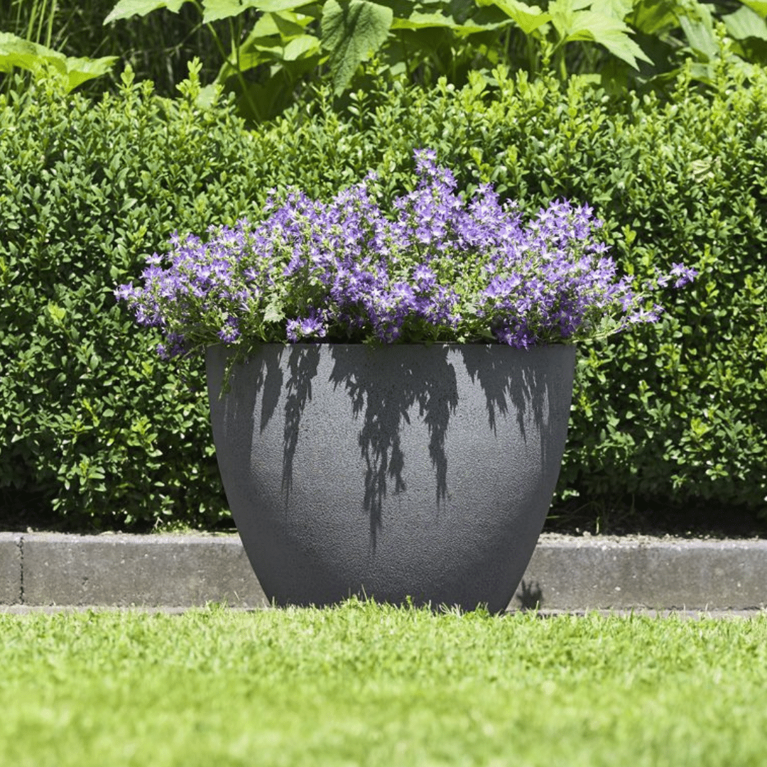 CeraMix Pot Nova Concrete | Sustainable Recycled Design | Ideal for Indoor & Outdoor Use CeraMix Pot Nova Concrete recycled planter 22cm wide 17cm high with built-in drainage