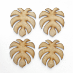 Set of 4 unpainted DIY Monstera Leaf Coasters made from 3mm HDF board, ready for custom painting
