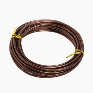 Coil of 3.5mm silver anodised aluminium bonsai wire