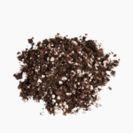 Moist, dark growing medium for carnivorous plants with light perlite specks