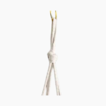 1.2m Macramé Plant Hanger in black or white with plain knot design.