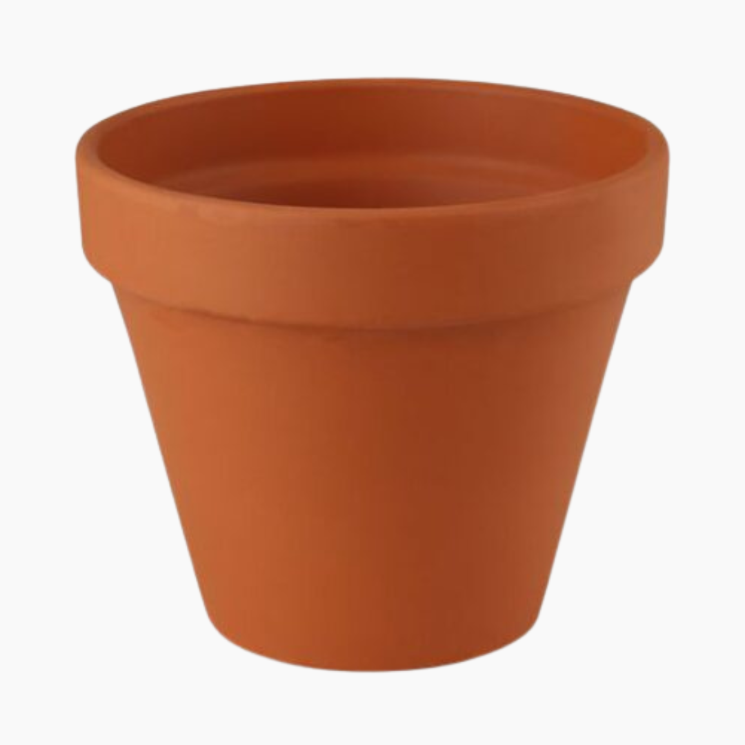 Raw Terracotta Pot with Drainage Hole Raw terracotta pots with drainage holes in various sizes.