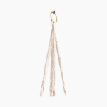 White macramé plant hanger 105cm and 1m with plain knot design.