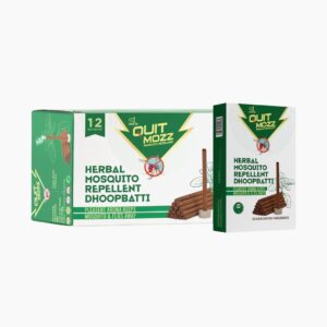 QUITMOZZ Herbal Dhoopsticks mosquito and fly repellent, safe for kids and pets.