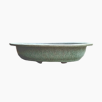 Medium Oval Bonsai Pot glazed handcrafted from durable stoneware.