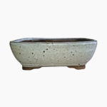 Medium rectangular glazed bonsai pot handcrafted in South Africa from stoneware.