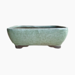 Medium rectangular glazed bonsai pot handcrafted in South Africa from stoneware.