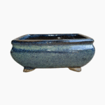 Medium rectangular glazed bonsai pot handcrafted from stoneware in South Africa.