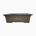 Medium rectangular glazed bonsai pot handcrafted from stoneware in South Africa.