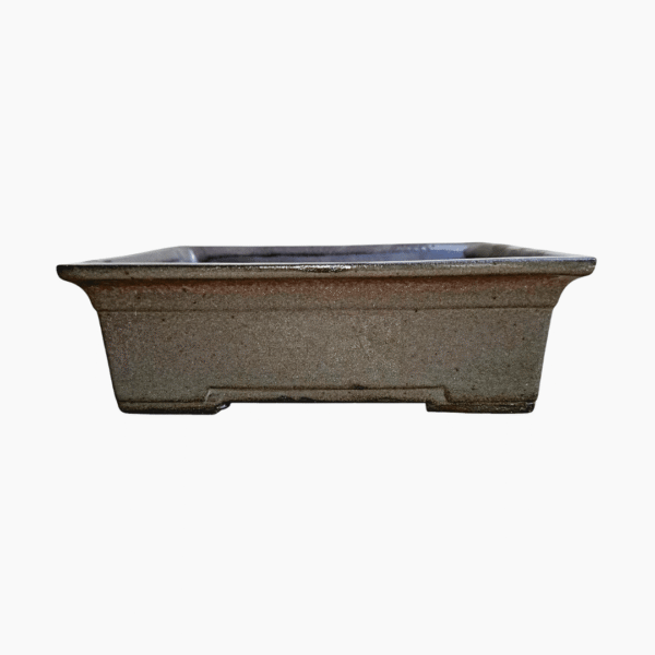 Medium rectangular glazed bonsai pot handcrafted from stoneware in South Africa.