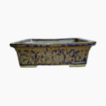 Medium rectangular glazed bonsai pot handcrafted from stoneware in South Africa.