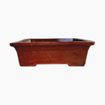 Medium rectangular glazed bonsai pot handcrafted from stoneware in South Africa.