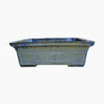 Medium rectangular glazed bonsai pot handcrafted from stoneware in South Africa.