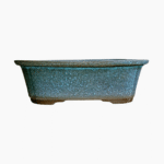 Medium rectangular glazed bonsai pot handcrafted from stoneware in South Africa.