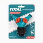 Total THHC1202 2-Way Hose Connector 3/4 with Shut-Off and Reducer