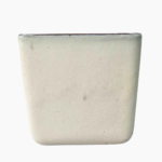 White Glazed Cube-Shaped Pot