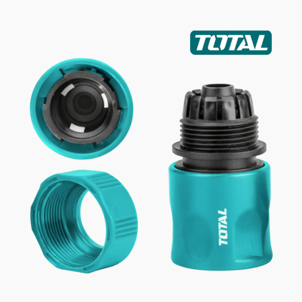 TOTAL Hose Connector 1/2 and 3/4 Inch Plastic ABS Quick Coupling - Image 2