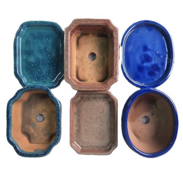 Bonsai Pots – 3 Pack Decorative Planter Set with Matching Saucers - Image 2