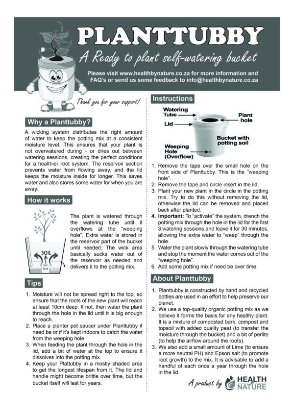 Planttubby – Self-Watering Ready-to-Plant Bucket with Wicking System - Image 3