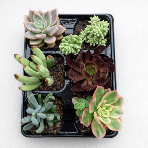 Succulent Collection Tray – Choose Your Succulent Set (6 Assorted Plants per Tray) | Mixed Succulent Starter Collection - Image 3