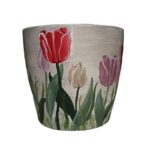 Tulip Fields | Hand-Painted Terracotta Plant Pot | 22cm