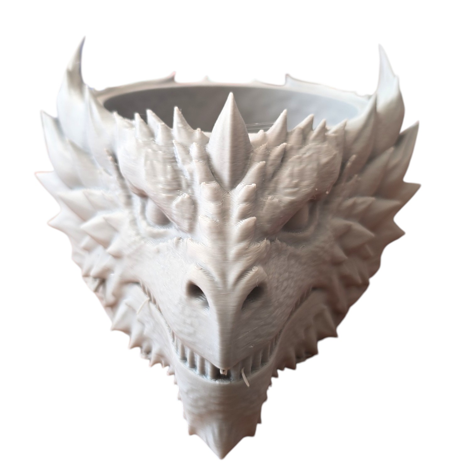 Grey dragon planter