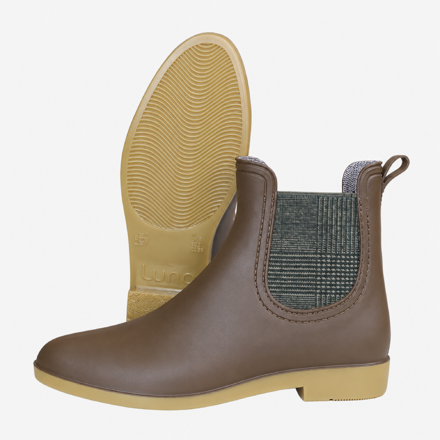 Luna Chelsea Boot _ Kalahari WEAVE _ Taupe & Chocolate Garden Ankle Boot Luna Chelsea Boot | Kalahari WEAVE | Taupe & Chocolate Garden Ankle Boot