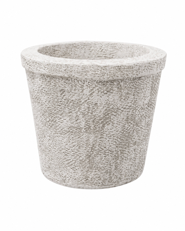 Textured Planter | Lightweight Whitewashed Concrete | W 38 × H 33 cm - Image 2