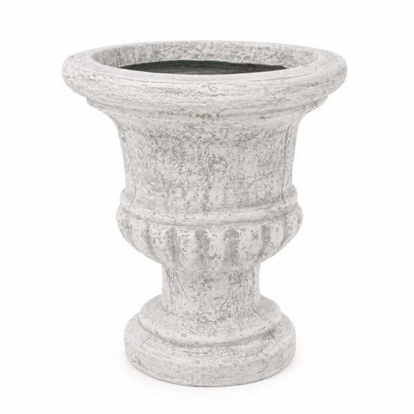 Urn Planter | Lightweight Whitewashed Concrete | W 43 × H 53 cm - Image 2
