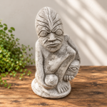 Buddha Sculpture | Lightweight Whitewashed Concrete | L 33 x W 33 x H 58 cm